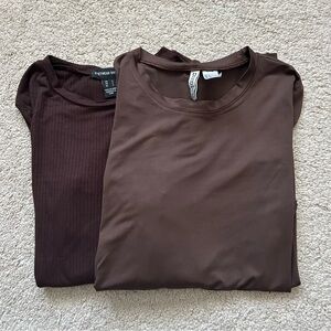 Brown and Dark Brown T-Shirts